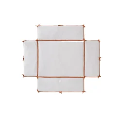 Tapis de parc avec bords en veloudoux 75 x 95cm babou&kendi écru