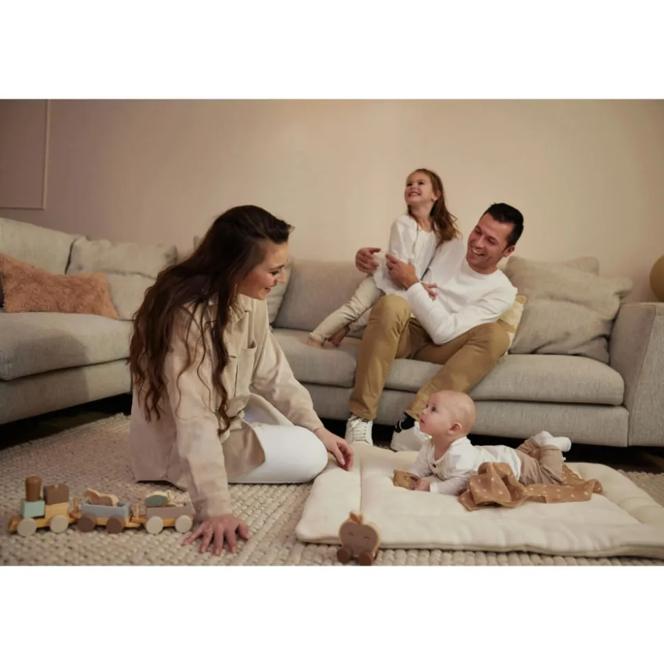 Tapis de parc bébé 75 x 95 cm basic knit ivory