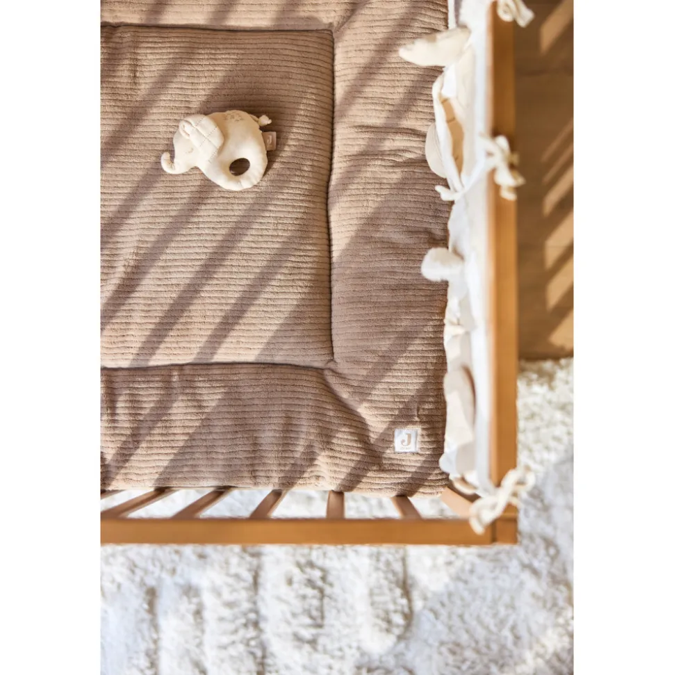 Tapis de parc bébé 100 x 100 cm cloudy rib milky coffee