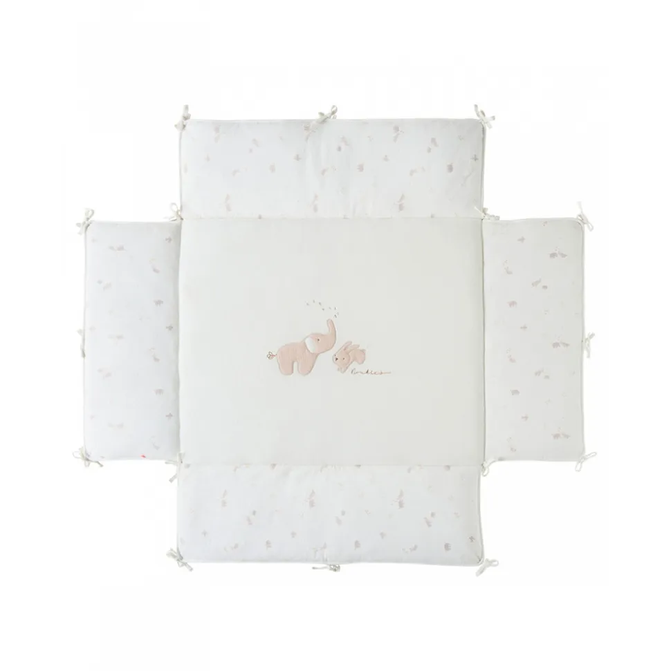 Tapis de parc 75x95cm en veloudoux bali, moka & snow