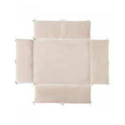 Tapis de parc 75x95cm en veloudoux bali, moka & snow