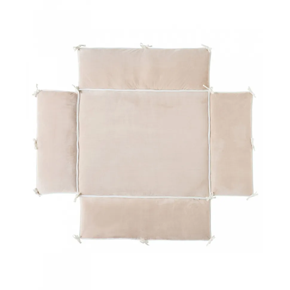 Tapis de parc 75x95cm en veloudoux bali, moka & snow