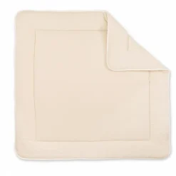 Tapis de parc 100x100cm quilted jersey cream