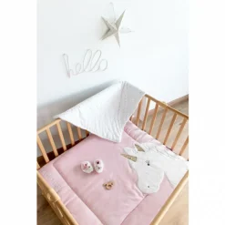 Tapis de parc 100x100 cm tapidou licorne rose
