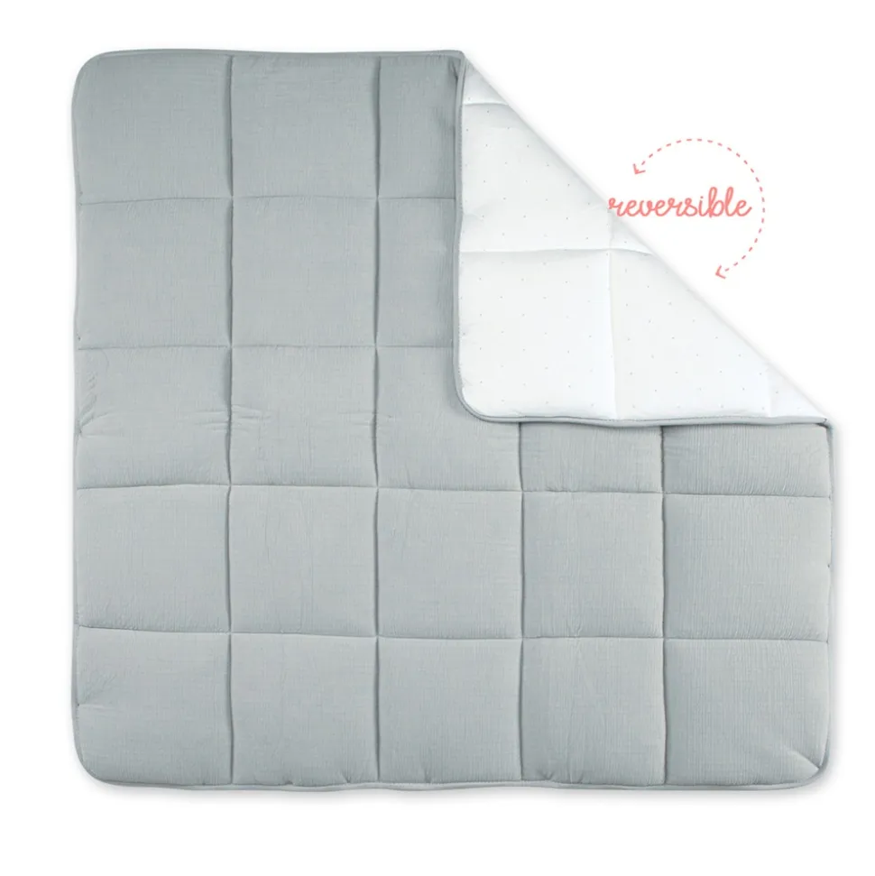 Tapis de parc 100x100 cm tetra jersey gris