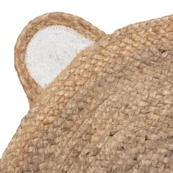 Tapis enfant rond ø100 cm ourson jute