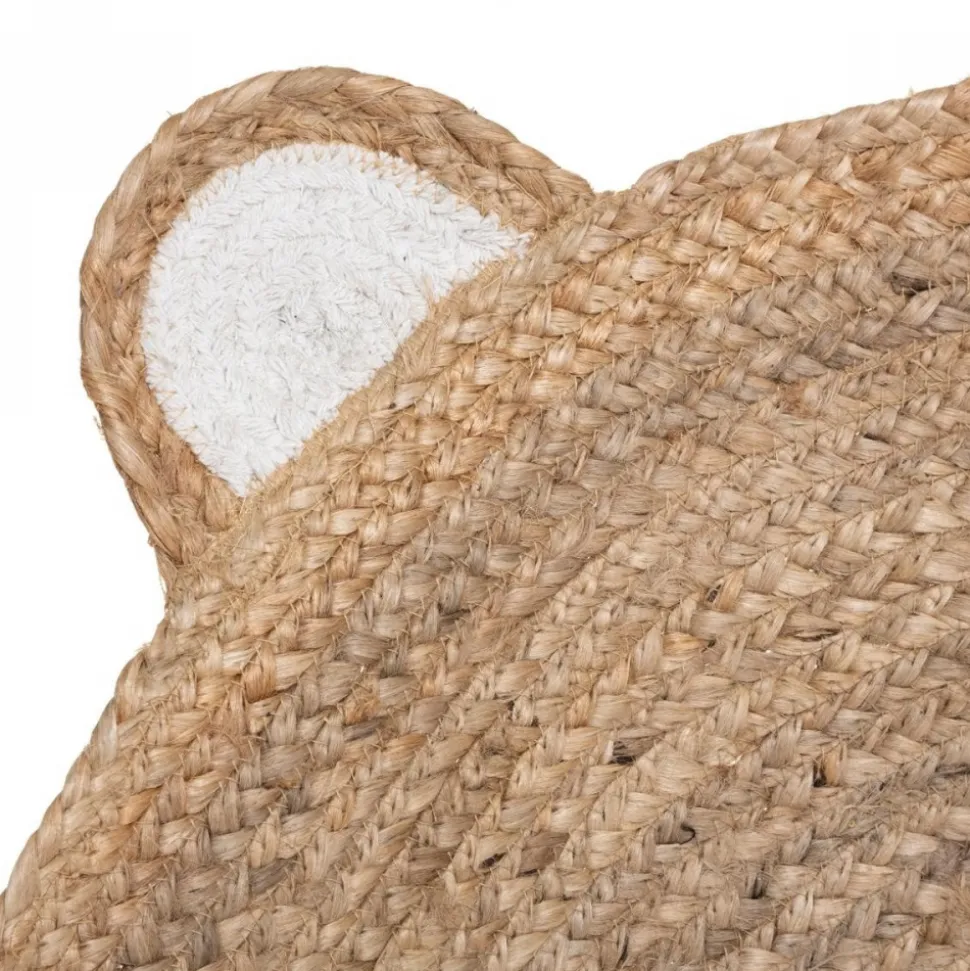 Tapis enfant rond ø100 cm ourson jute