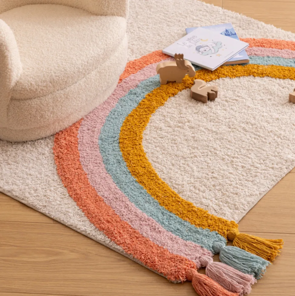 Tapis enfant 100x150 cm arc-en-ciel