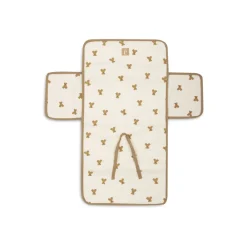 Tapis à langer nomade little waffle mini teddy bear