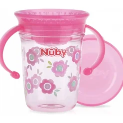 Tasse d'apprentissage 360° avec anses 240ml rose