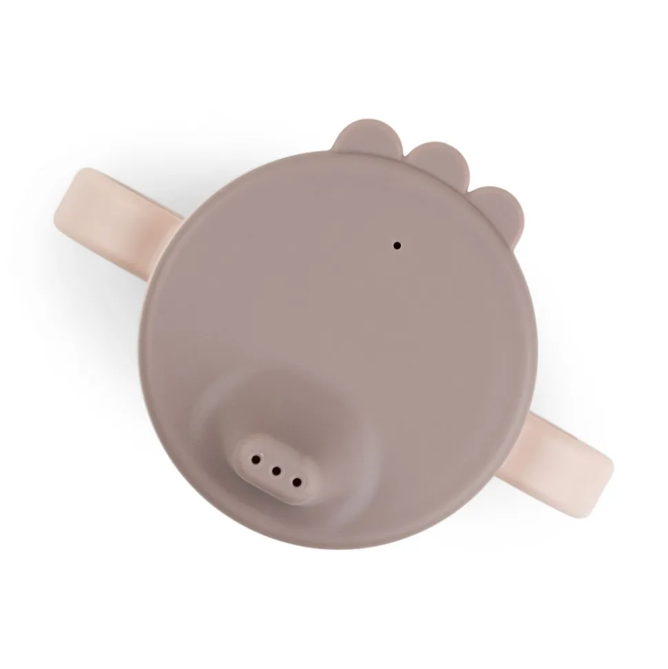 Tasse d'apprentissage happy dots rose