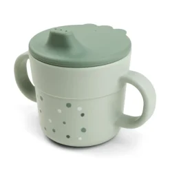 Tasse d'apprentissage happy dots vert