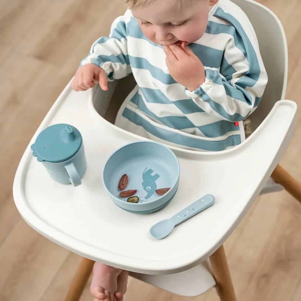 Tasse d'apprentissage happy dots bleu