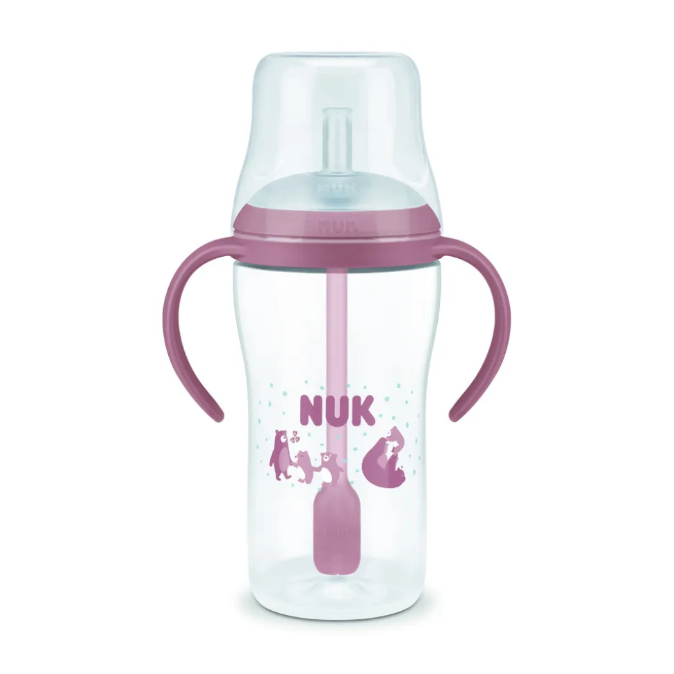 Tasse d'apprentissage paille pm 260ml - rose 8m+