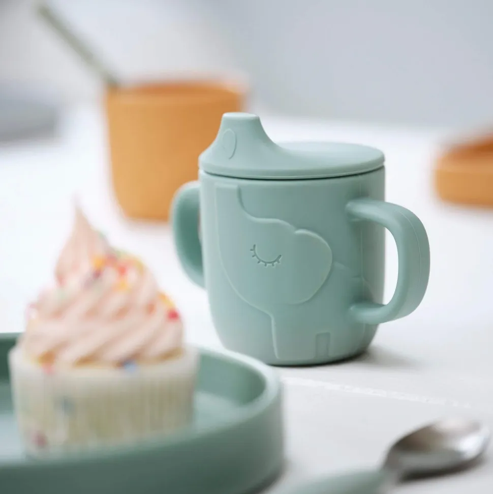 Tasse d'apprentissage peekaboo elphee vert