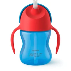Tasse à paille bleu 200 ml