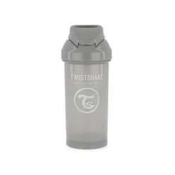 Tasse à paille 360ml gris pastel - 6m+
