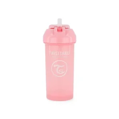 Tasse à paille 360ml rose pastel - 6m+