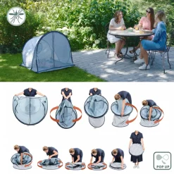 Tente anti uv bébé vagues bleues