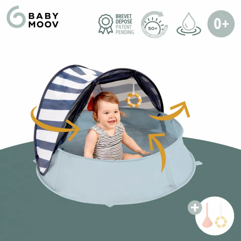 Tente de jeux anti-uv 3-en-1 aquani marinière