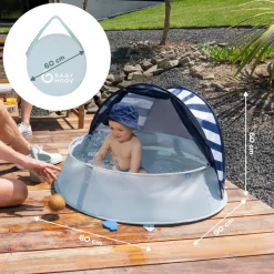 Tente de jeux anti-uv 3-en-1 aquani marinière