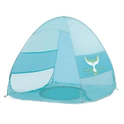 Tente de plage anti uv multifonction bébé bleue