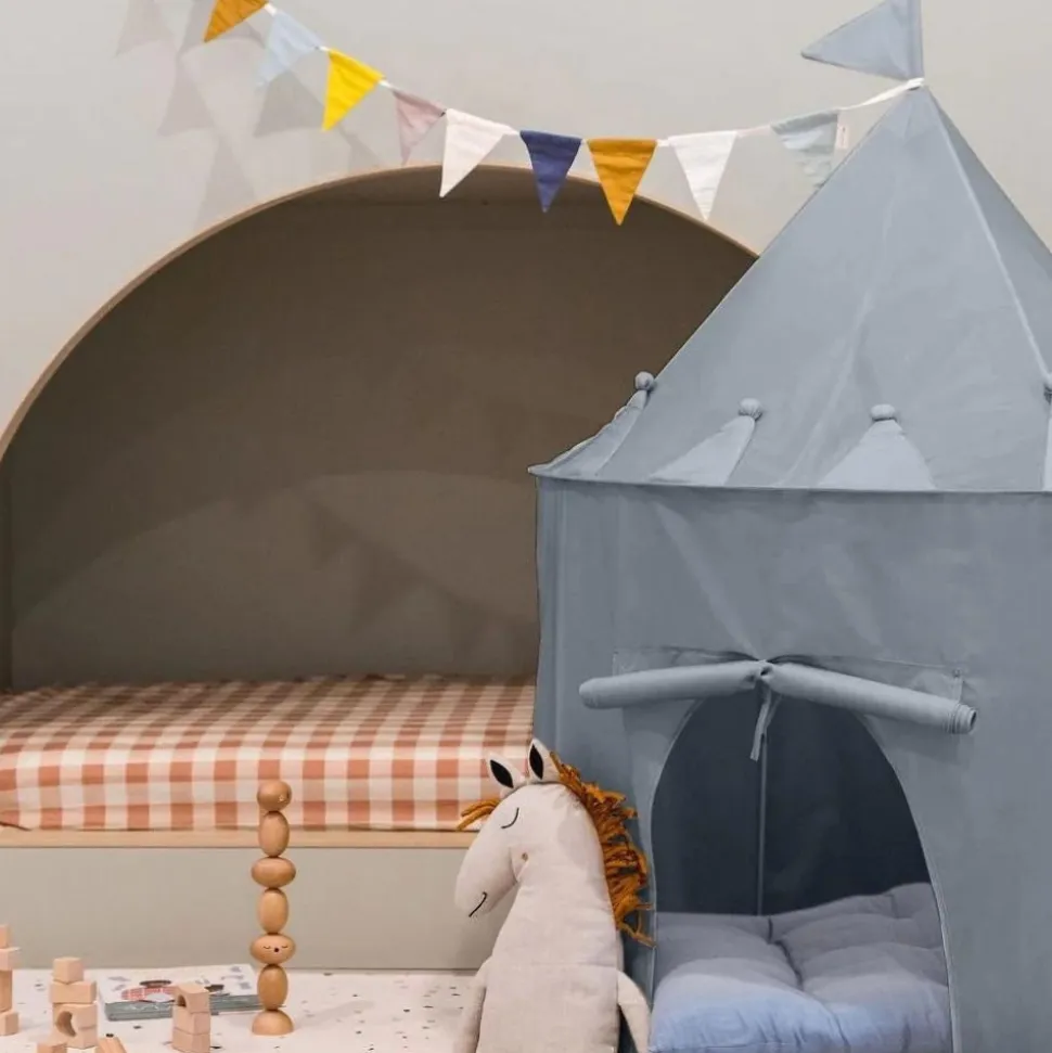 Tente en tissu enfant bleu