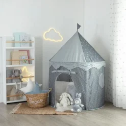 Tente en tissu enfant pop-up grise