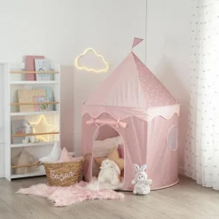 Tente en tissu enfant pop-up rose