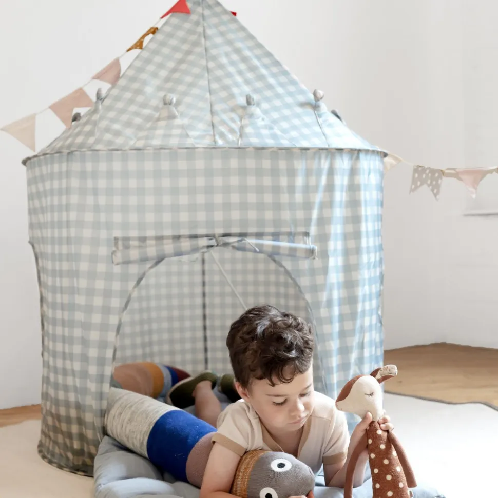 Tente en tissu enfant vichi bleu