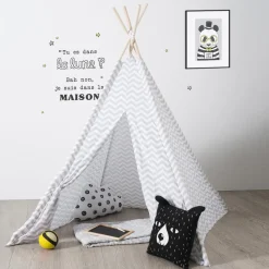 Tipi chevron gris