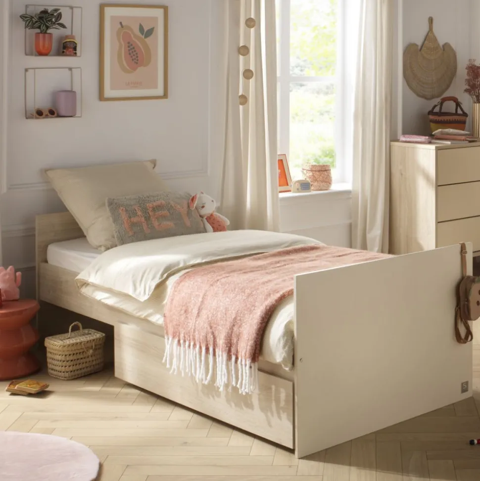 Tiroir sur roulettes pour lit transformable melinee