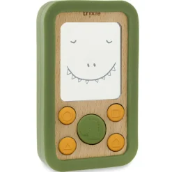Téléphone bébé en silicone et bois - mr. dino