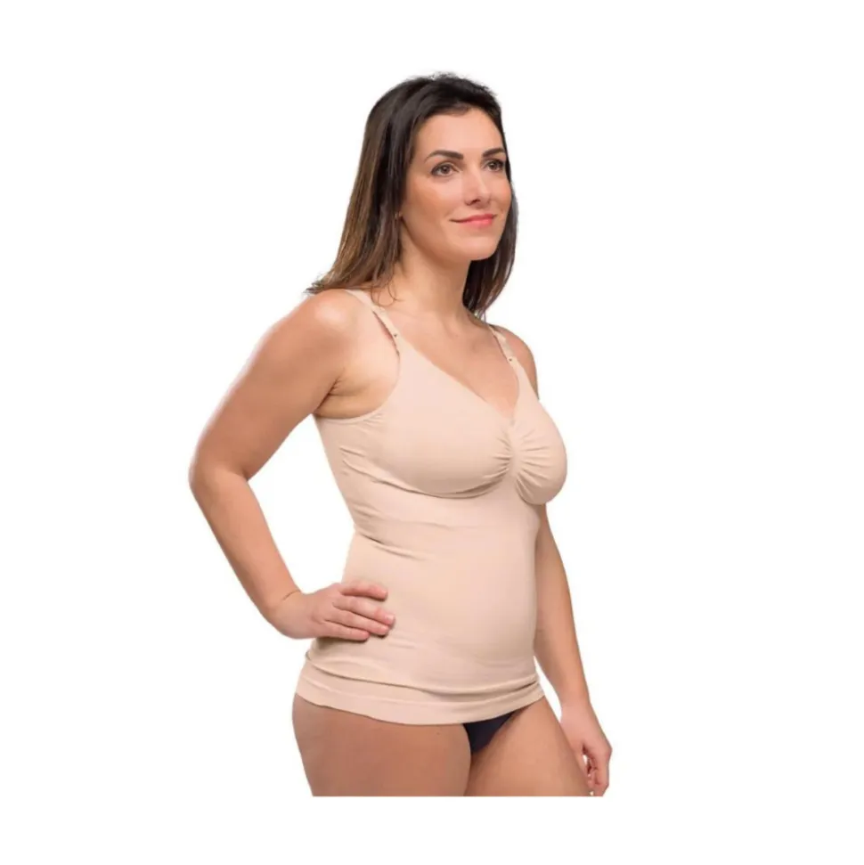 Top d’allaitement gainant seamless eco honey beige taille xl