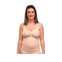 Top d’allaitement gainant seamless eco honey beige taille m
