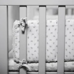 Tour de lit bébé lil planet gris argenté