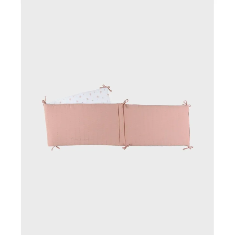 Tour de lit, mousseline bio - fleurs d'antan