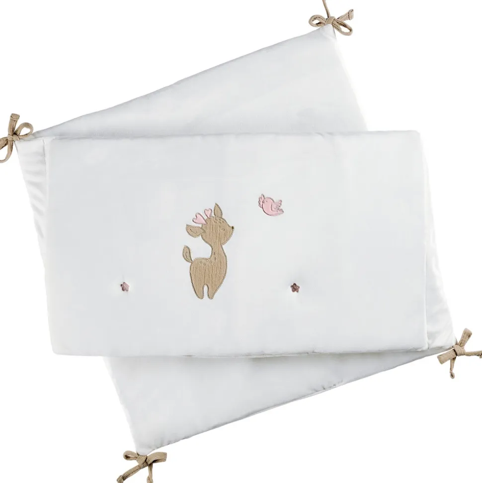 Tour de lit velours blanc fanfan