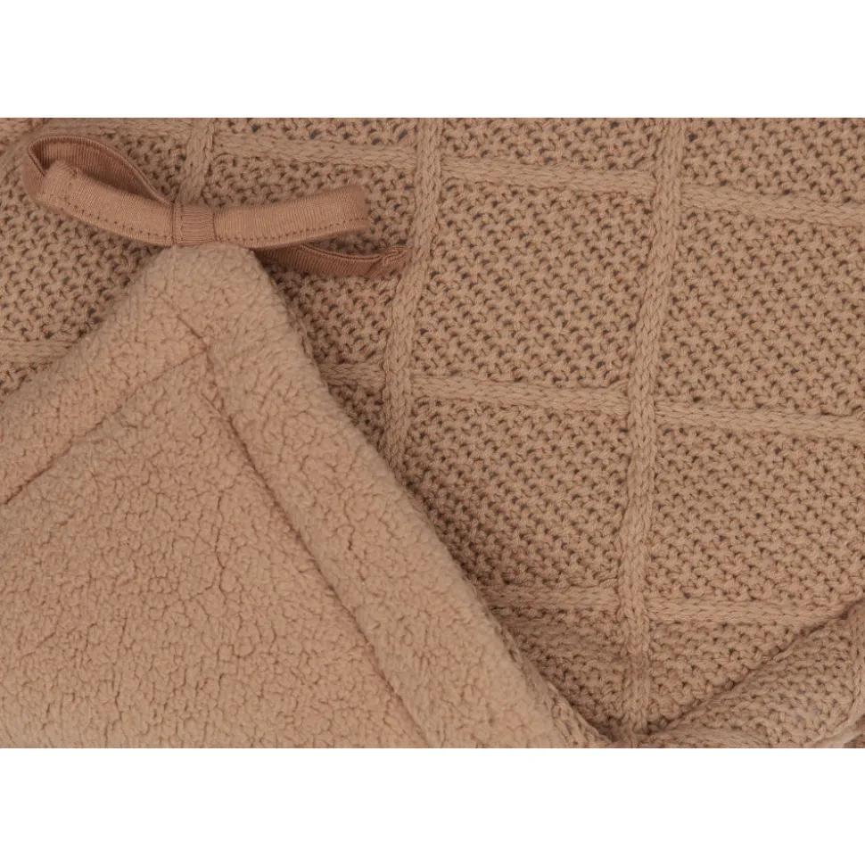 Tour de lit 180 x 30 cm check knit biscuit
