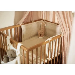 Tour de lit 180 x 30 cm check knit oatmeal