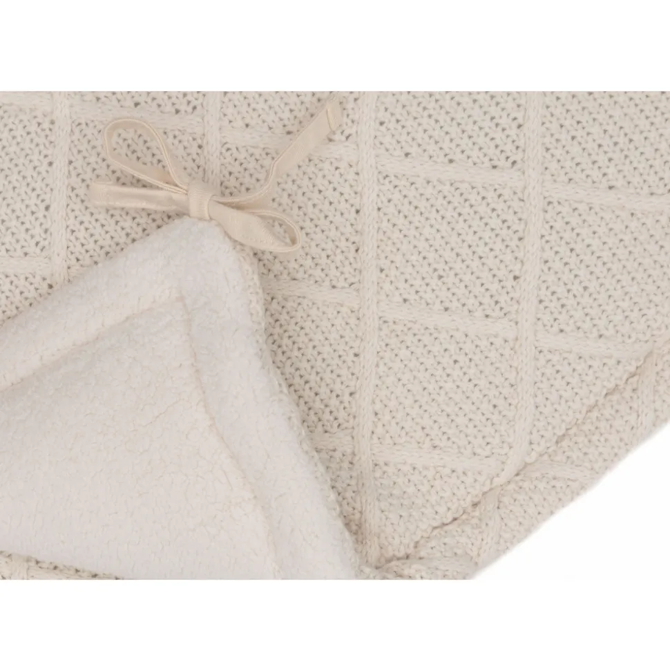 Tour de lit 180 x 30 cm check knit oatmeal