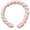 Tour de parc tressé ouatiné soft stripes vieux rose