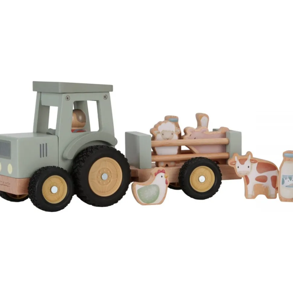 Tracteur avec remorque en bois - little farm