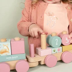 Train à blocs en bois fsc - fairy garden