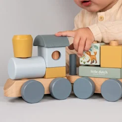 Train à blocs en bois fsc - forest friends