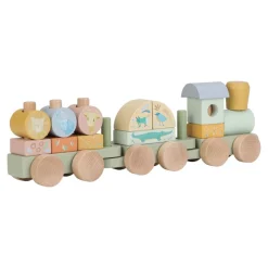 Train à blocs en bois - safari friends