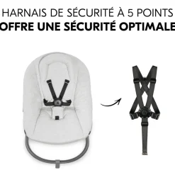Transat balancelle pour chaise haute alpha+ premium light grey