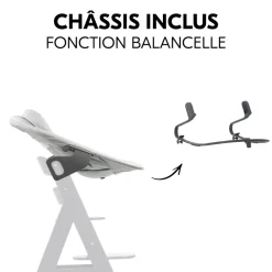 Transat balancelle pour chaise haute alpha+ premium light grey