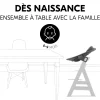 Transat balancelle pour chaise haute alpha+ premium dark grey