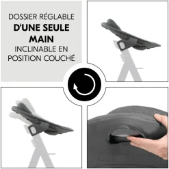 Transat balancelle pour chaise haute alpha+ premium dark grey